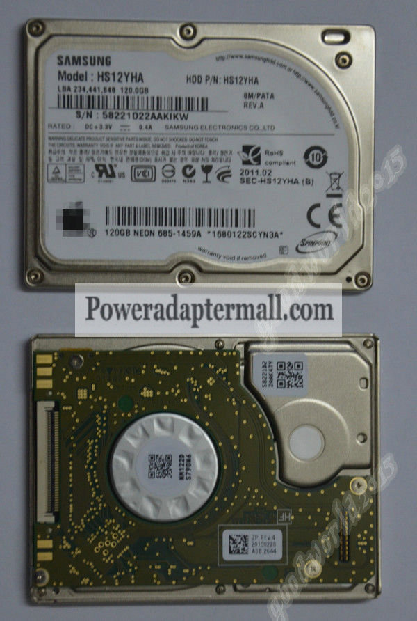 1.8" 120GB HS12YHA HDD FOR IPOD CLASSIC Replace MK8022GAA(80GB) - Click Image to Close